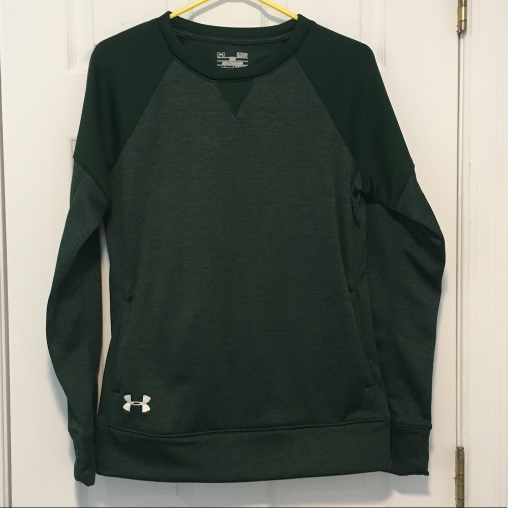 UA green sweatshirt